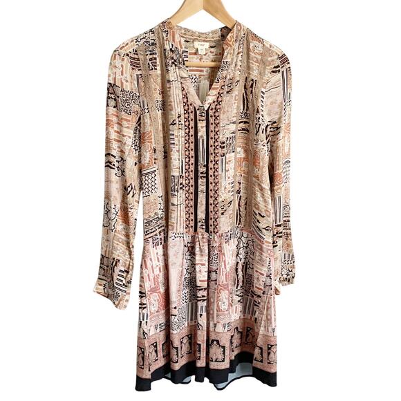 Anthropologie Ismelda Tunic Dress XS Tan NWT Brown - Picture 2 of 7
